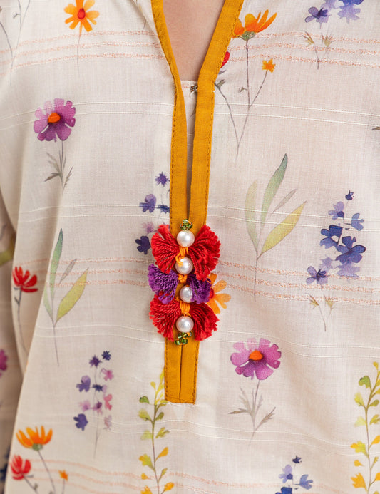 2 PIECE FLORAL PRINTED SUIT