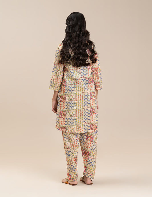 2 PIECE FLORAL PRINTED SUIT