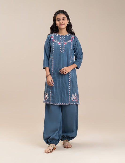 2 PIECE ETHNIC EMBROIDERED SUIT