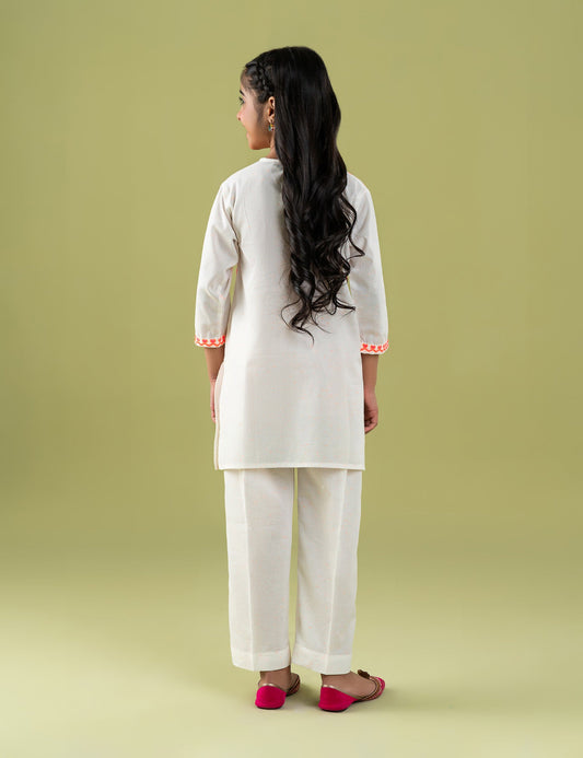 2 PIECE NEON EMBROIDERED SUIT