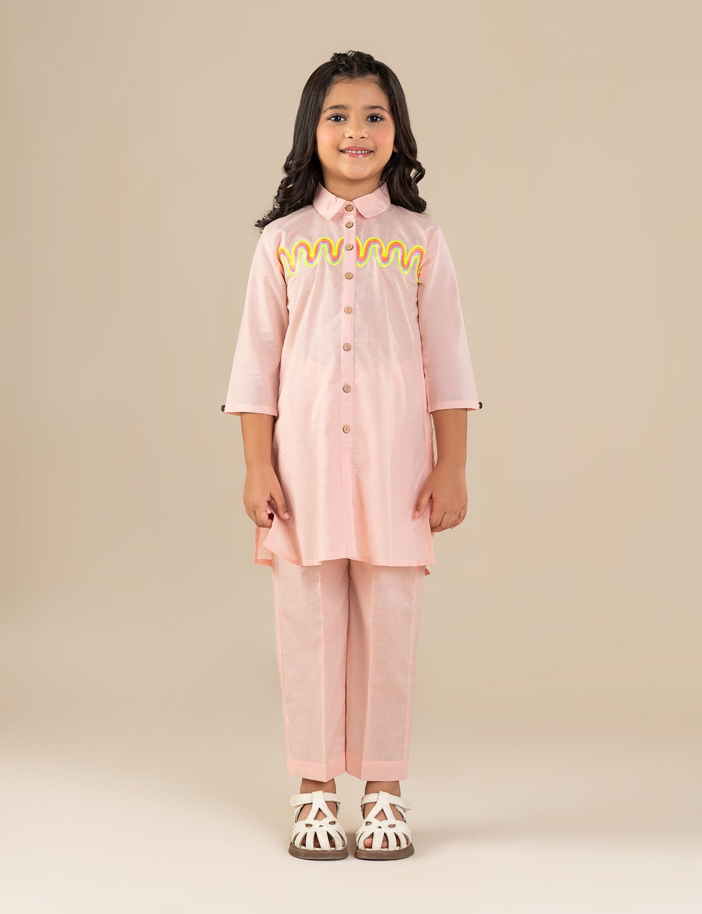 2 PIECE NEON EMBROIDERED SUIT
