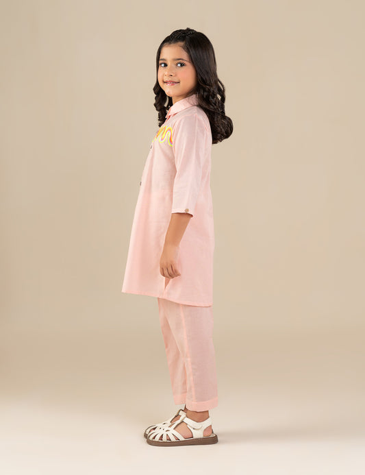2 PIECE NEON EMBROIDERED SUIT