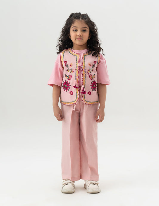 2 PIECE FLORAL EMBRORIDERED SUIT