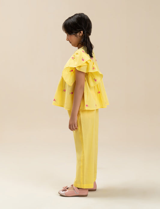 2 PIECE FLORAL EMBROIDERED SUIT