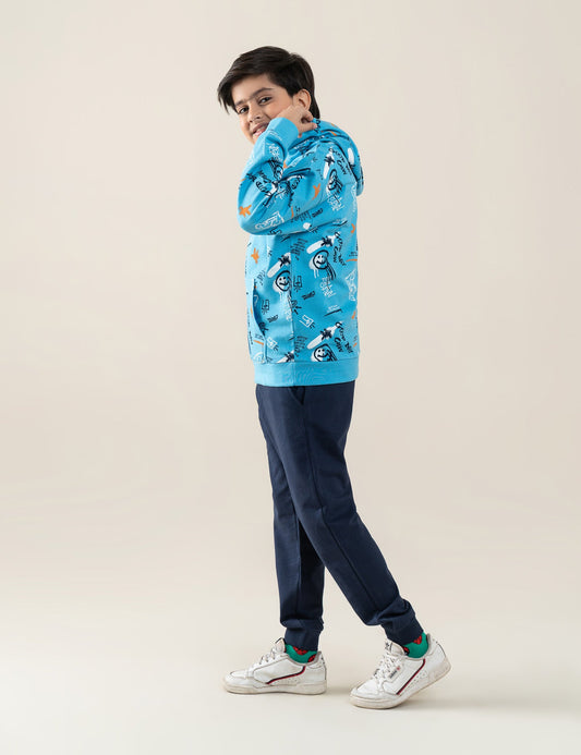 2 PIECE GOOD DAY CREW PRINTED SUIT