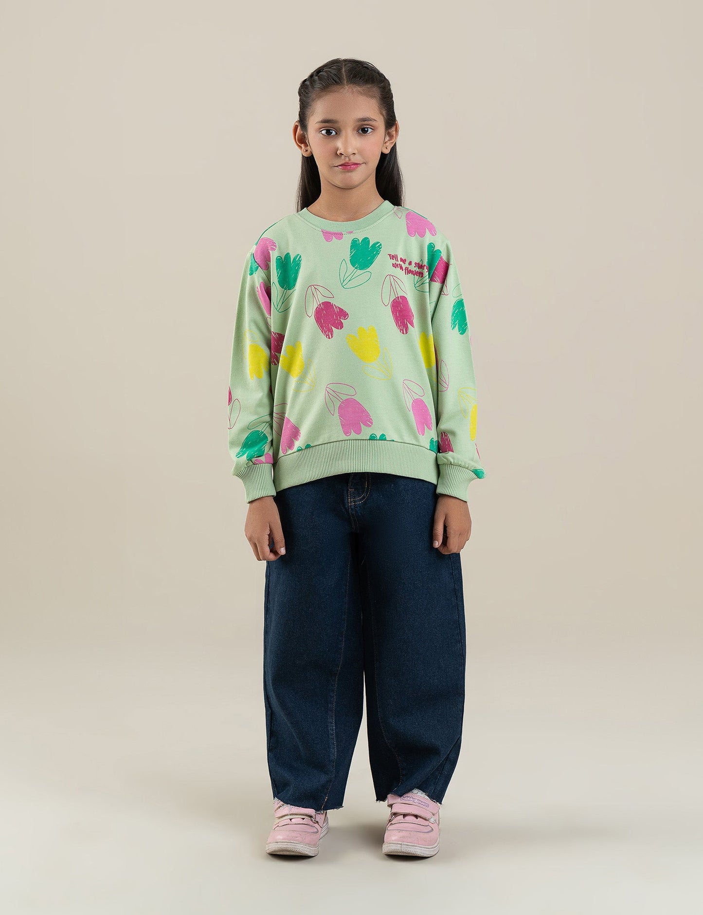 FLORAL PRINTED SWEATSHIRT