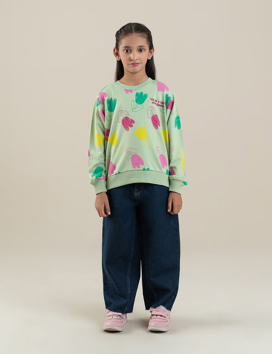 FLORAL PRINTED SWEATSHIRT