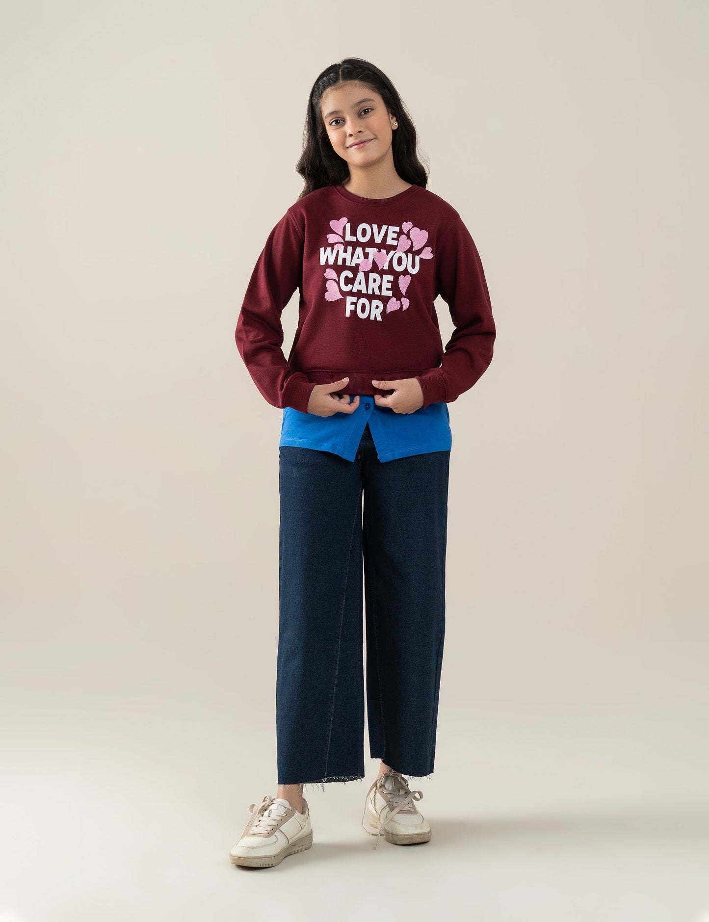 LOVE WHAT YOU CARE FOR PRINTED SWEATSHIRT