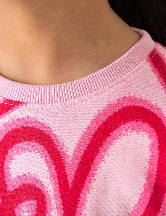 ALLOVER HEARTS PRINTED T-SHIRT