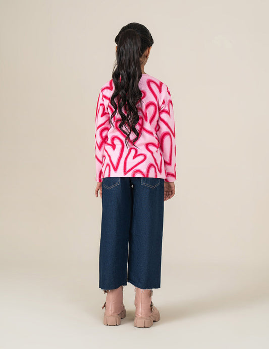 ALLOVER HEARTS PRINTED T-SHIRT