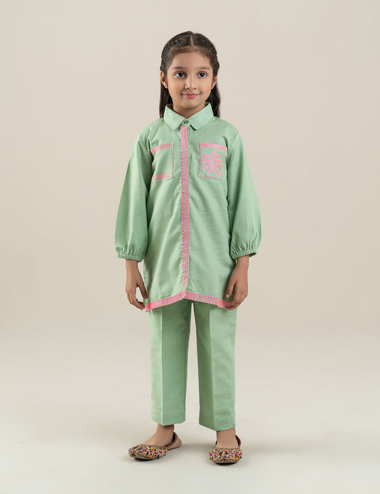 2 PIECE NEON EMBROIDERED SUIT