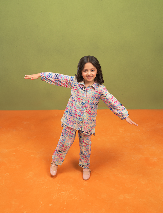 2 PIECE GEORGETTE PRINTED SUIT