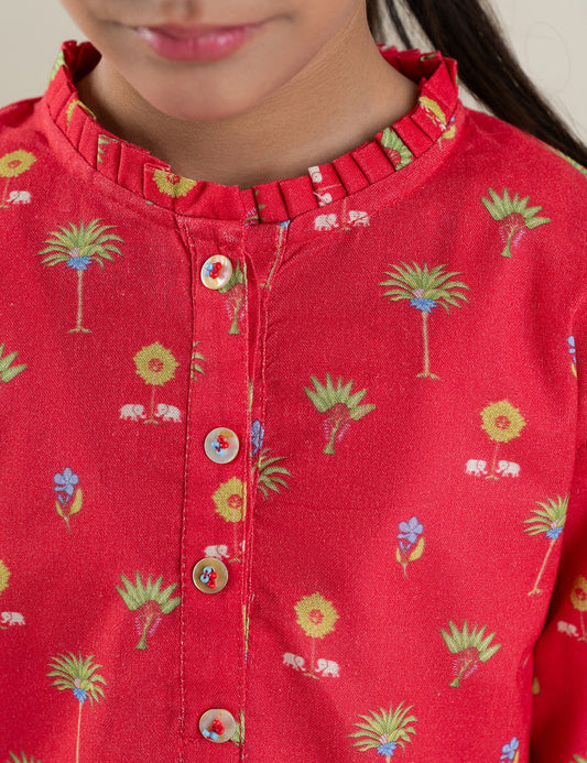 2 PIECE PRINTED SUIT