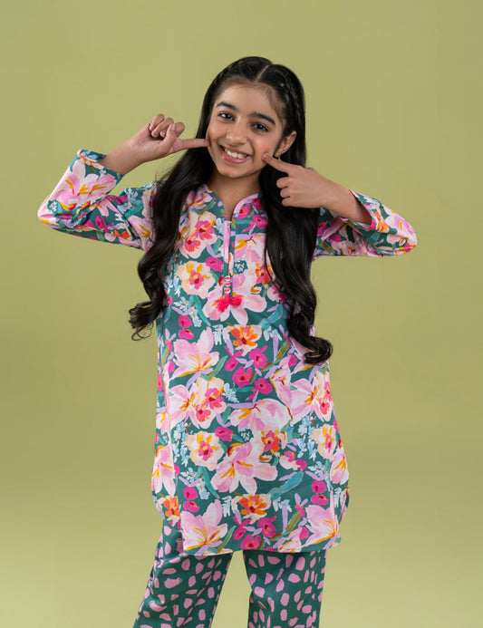 2 PIECE FLORAL PRINTED SUIT