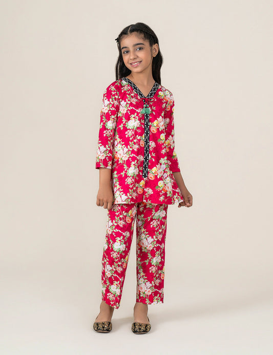 2 PIECE FLORAL PRINTED SUIT
