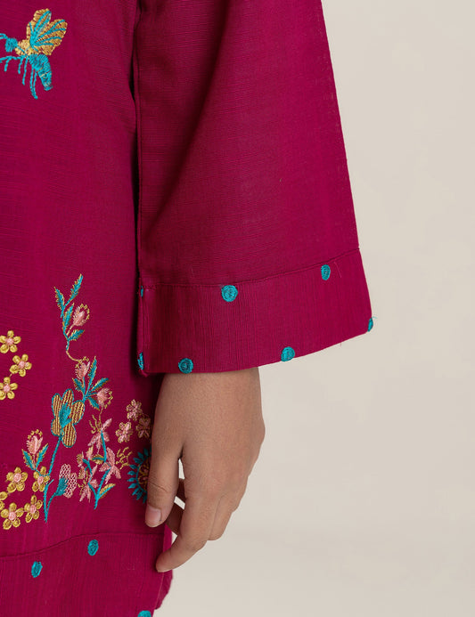 2 PIECE FLORAL EMBROIDERED SUIT