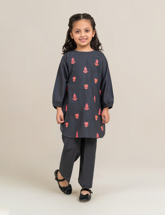 2 PIECE FLORAL EMBROIDERED SUIT