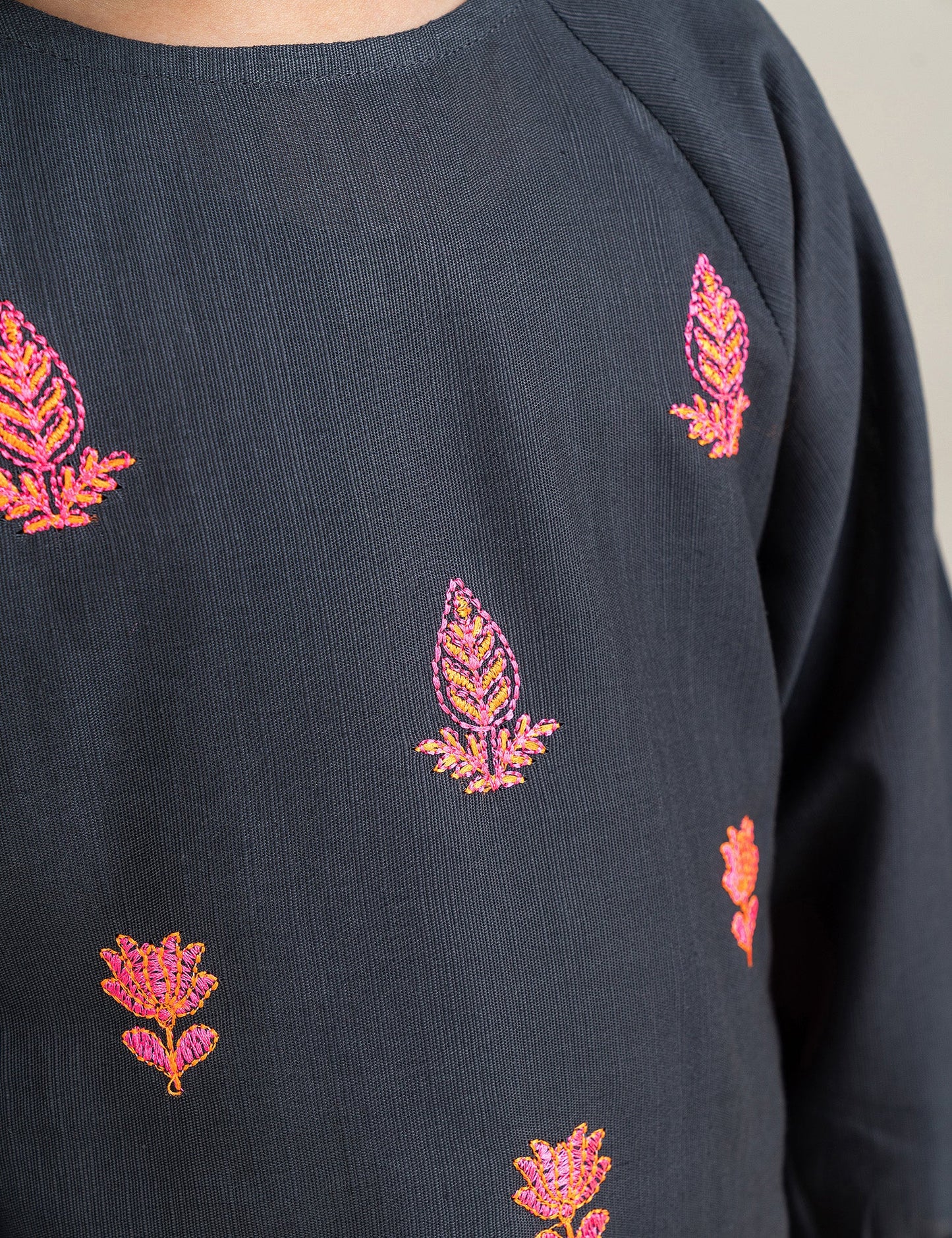 2 PIECE FLORAL EMBROIDERED SUIT