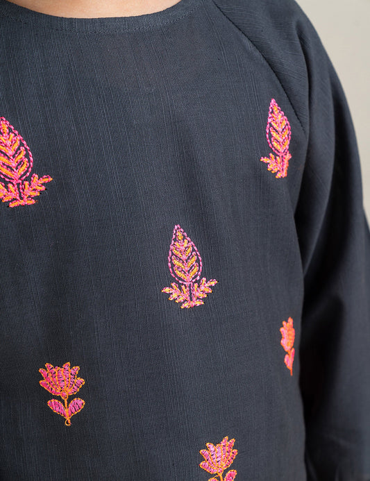 2 PIECE FLORAL EMBROIDERED SUIT