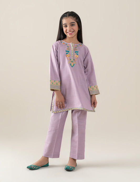 2 PIECE FLORAL EMBROIDERED SUIT