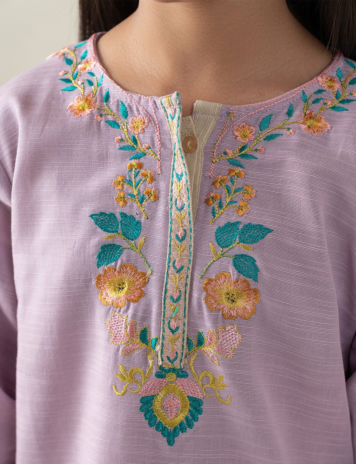 2 PIECE FLORAL EMBROIDERED SUIT