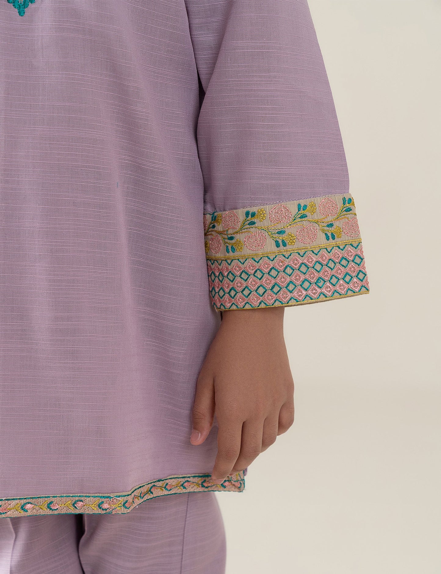 2 PIECE FLORAL EMBROIDERED SUIT