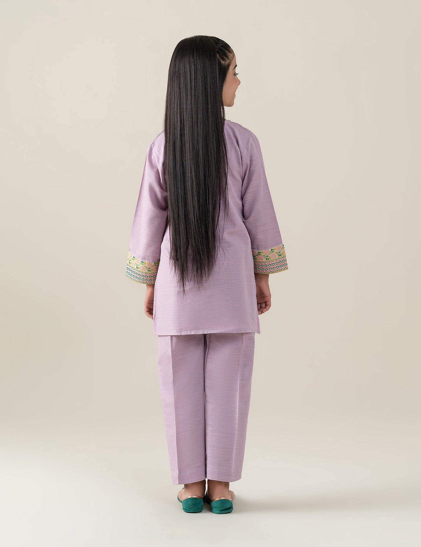 2 PIECE FLORAL EMBROIDERED SUIT