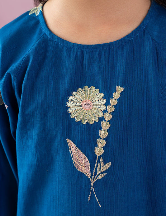 2 PIECE FLORAL EMBROIDERED SUIT