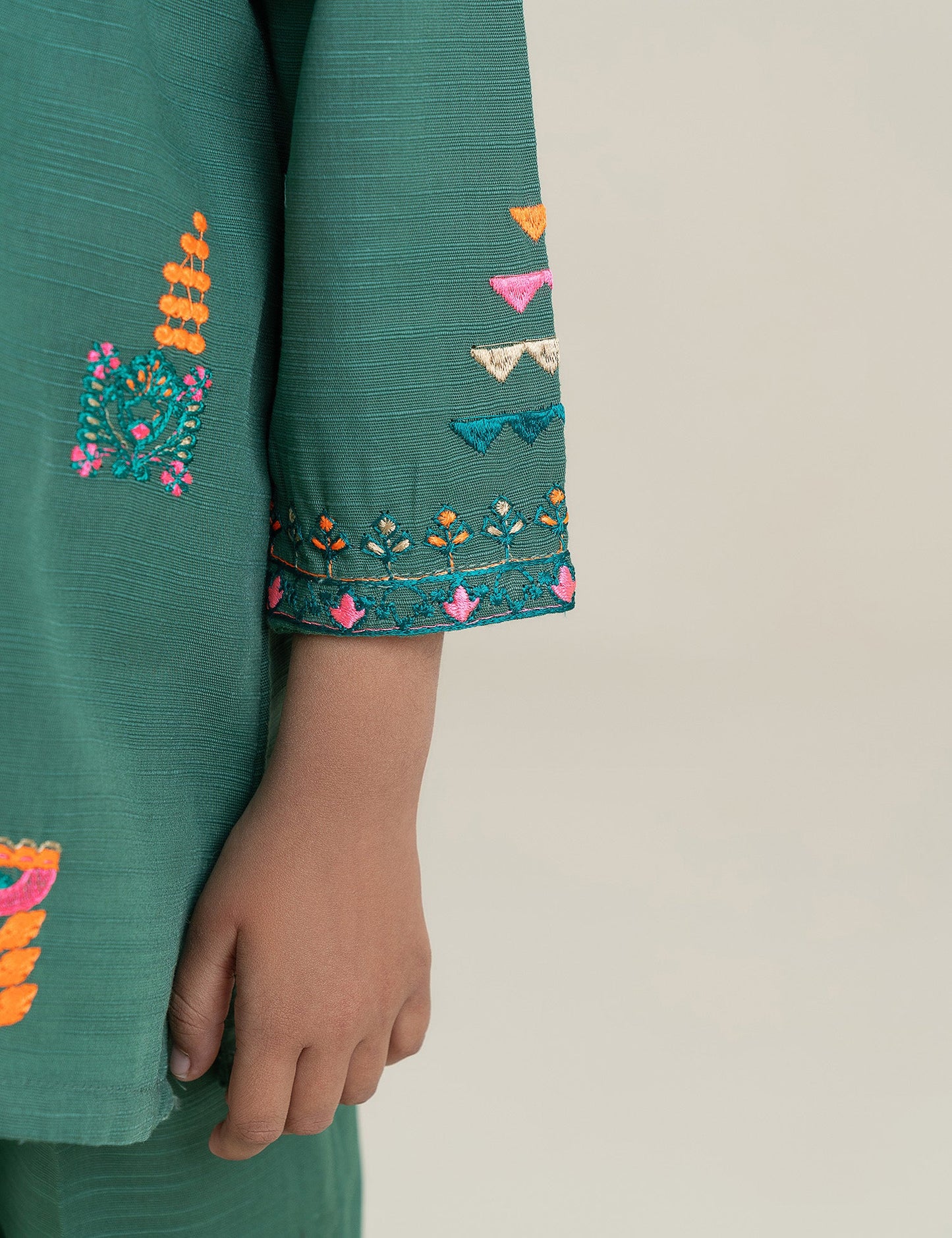 2 PIECE NEON EMBROIDERED SUIT