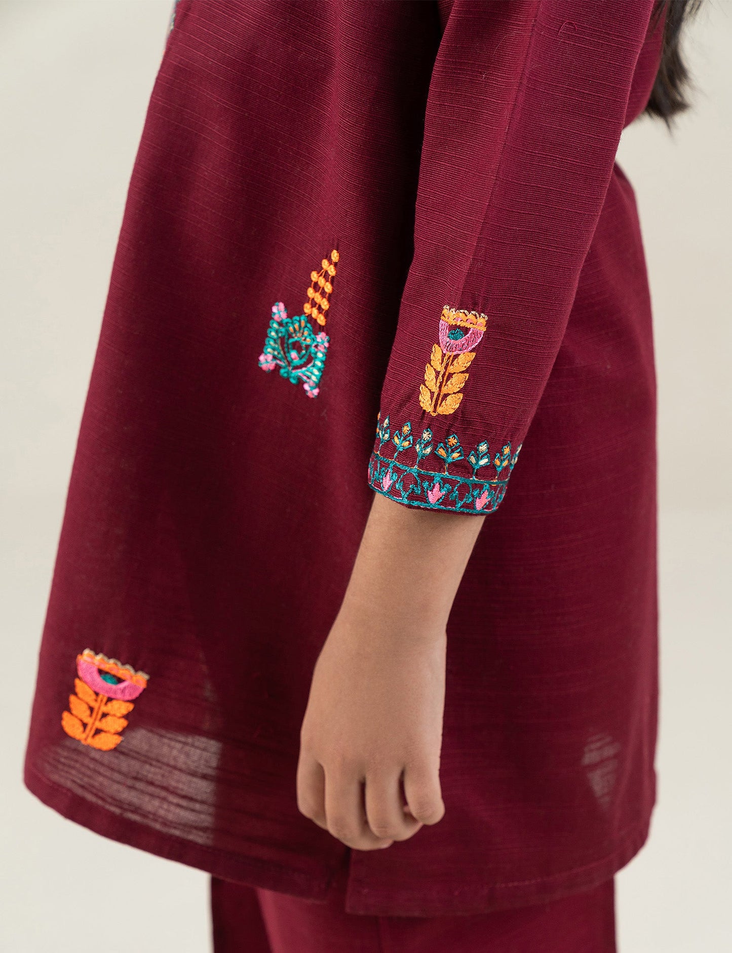 2 PIECE NEON EMBROIDERED SUIT