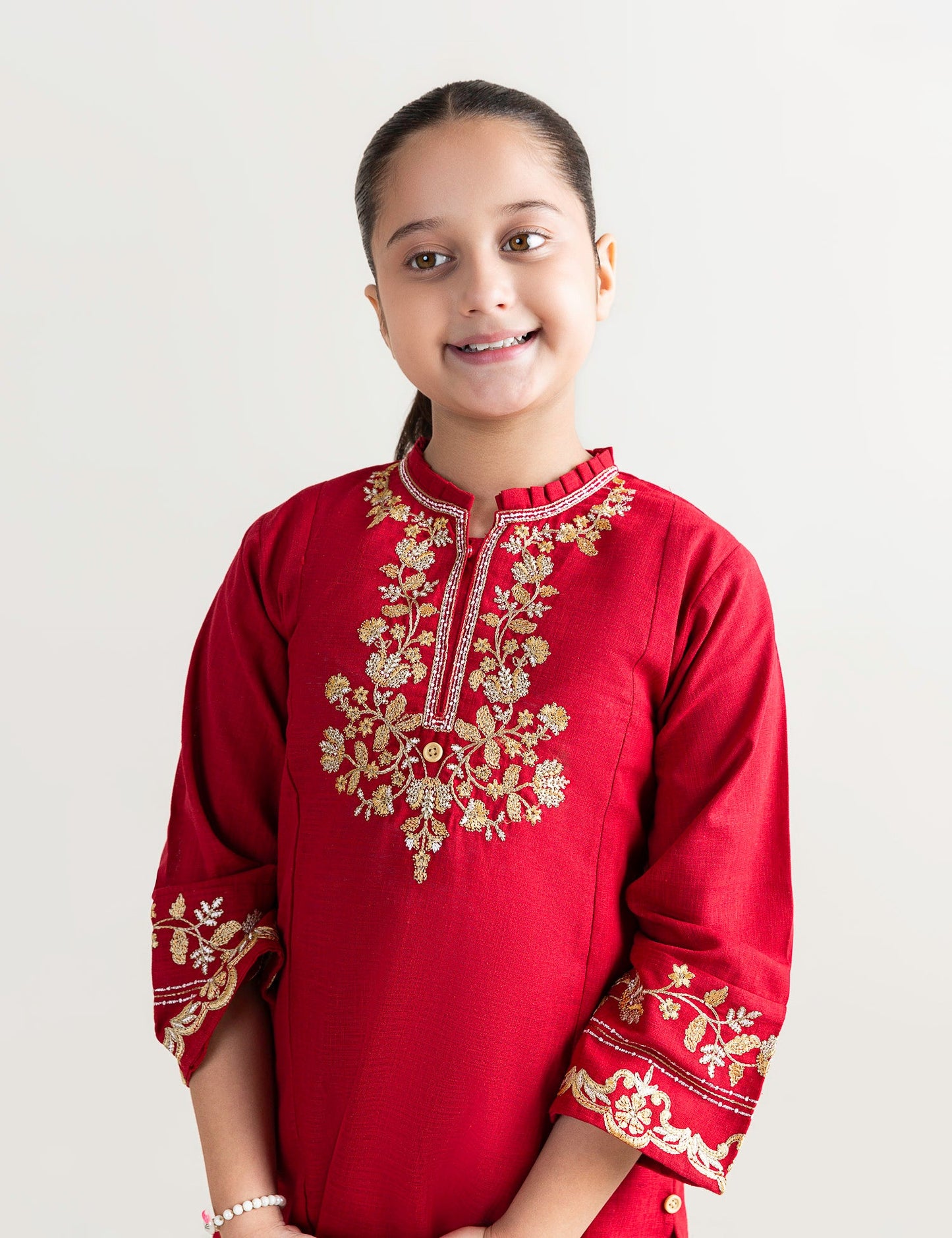 2 PIECE ROSES EMBROIDERED SUIT