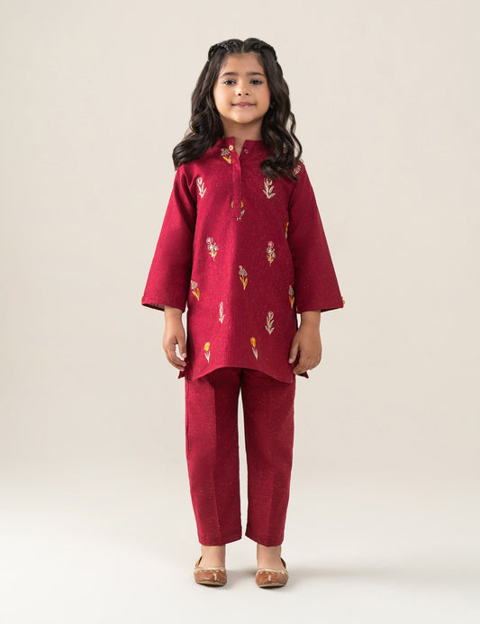 2 PIECE FLORAL EMBROIDERED SUIT