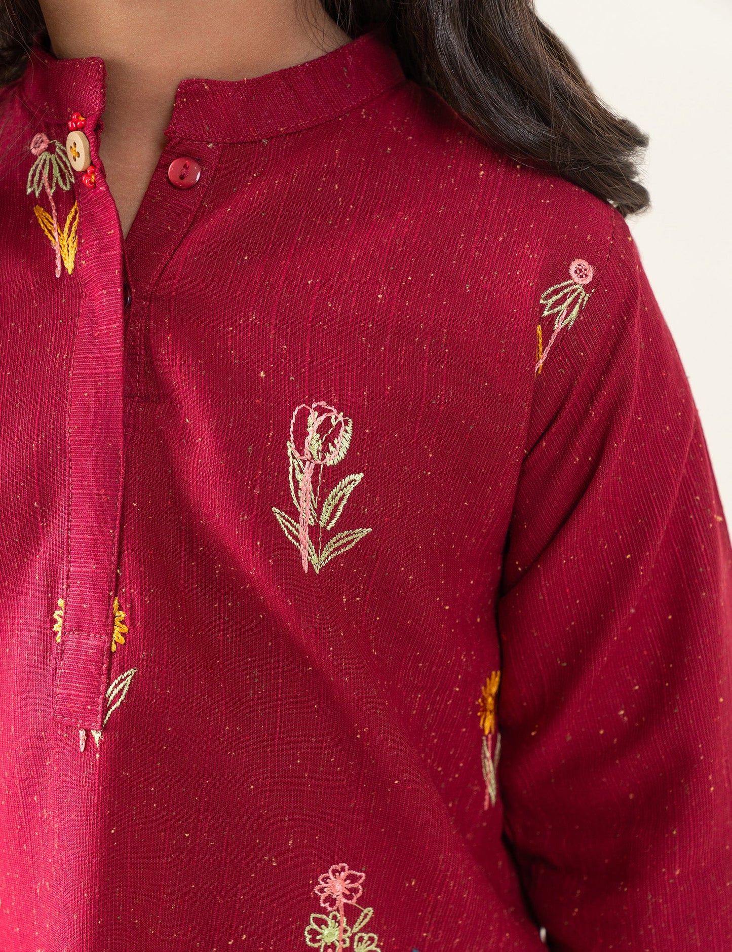 2 PIECE FLORAL EMBROIDERED SUIT