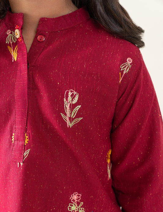 2 PIECE FLORAL EMBROIDERED SUIT