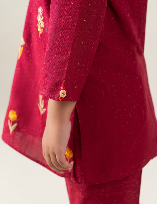 2 PIECE FLORAL EMBROIDERED SUIT