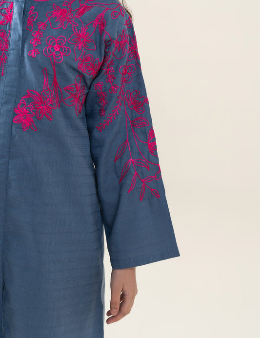 2 PIECE CONTRAST EMBROIDERED SUIT