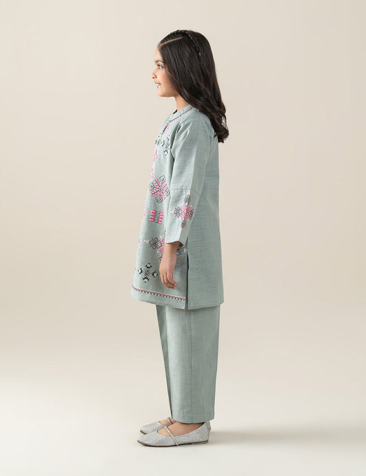 2 PIECE GEOMETRIC EMBROIDERED SUIT