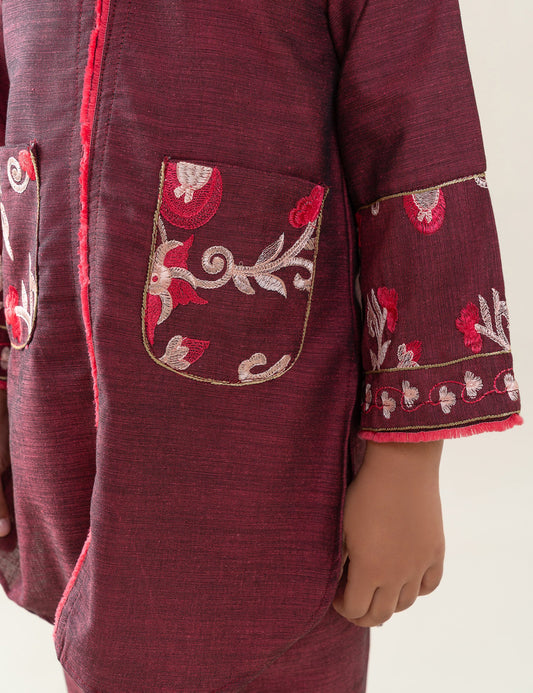 2 PIECE POCKET EMBROIDERED SUIT