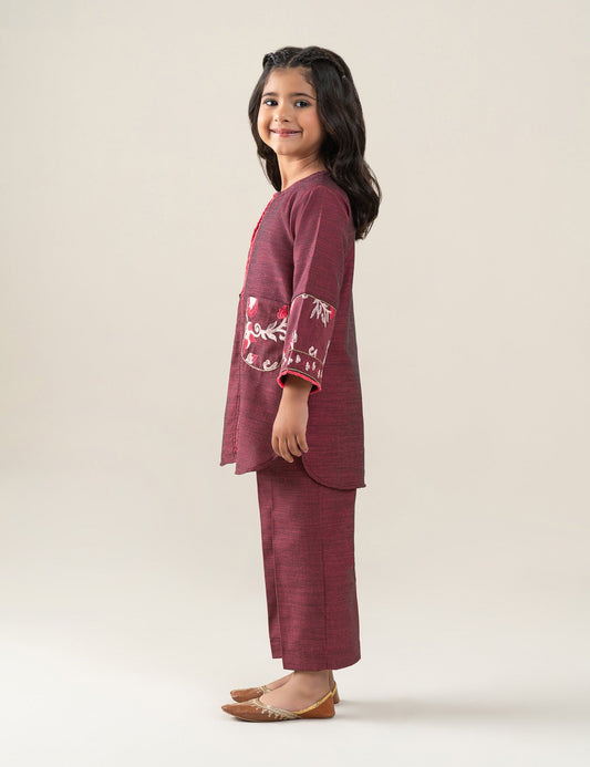 2 PIECE POCKET EMBROIDERED SUIT