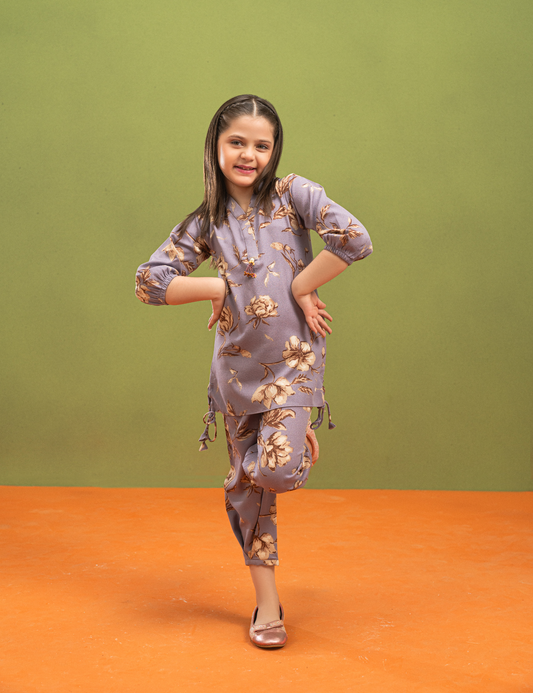 2 PIECE GEORGETTE PRINTED SUIT