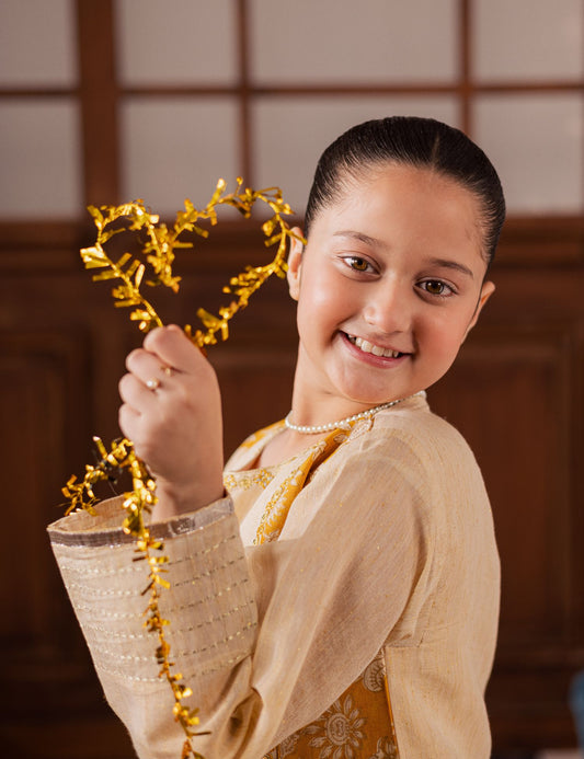 2 PIECE BLOCK PRINTED EMBROIDERED SUIT