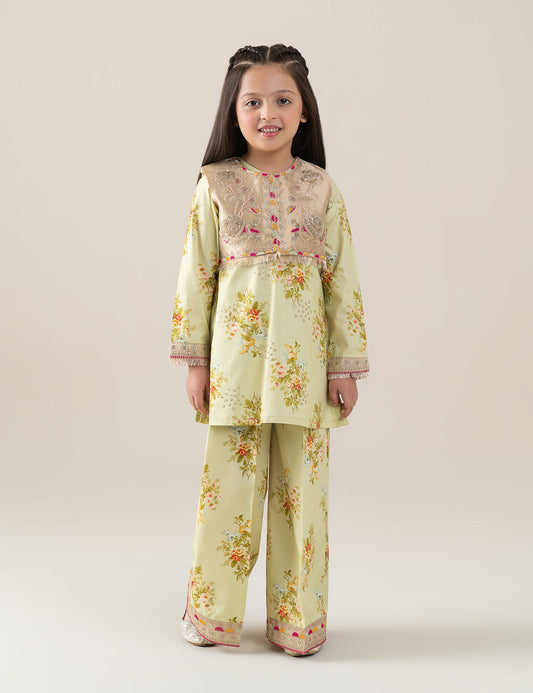 2 PIECE FLORAL EMBROIDERED WAISTCOAT SUIT