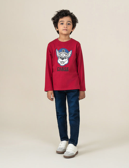 CHASE IS ON THE CHASE PRINTED T-SHIRT