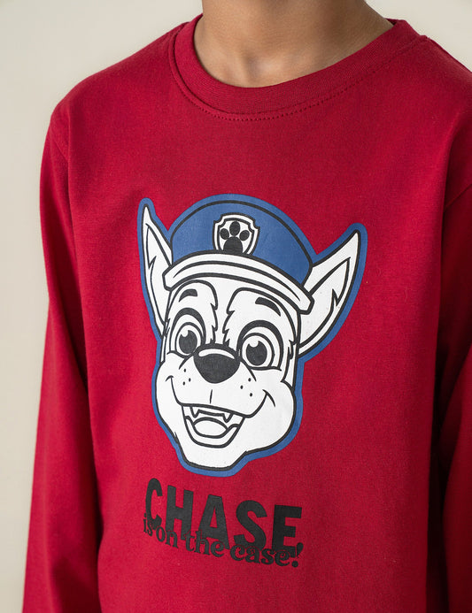 CHASE IS ON THE CHASE PRINTED T-SHIRT