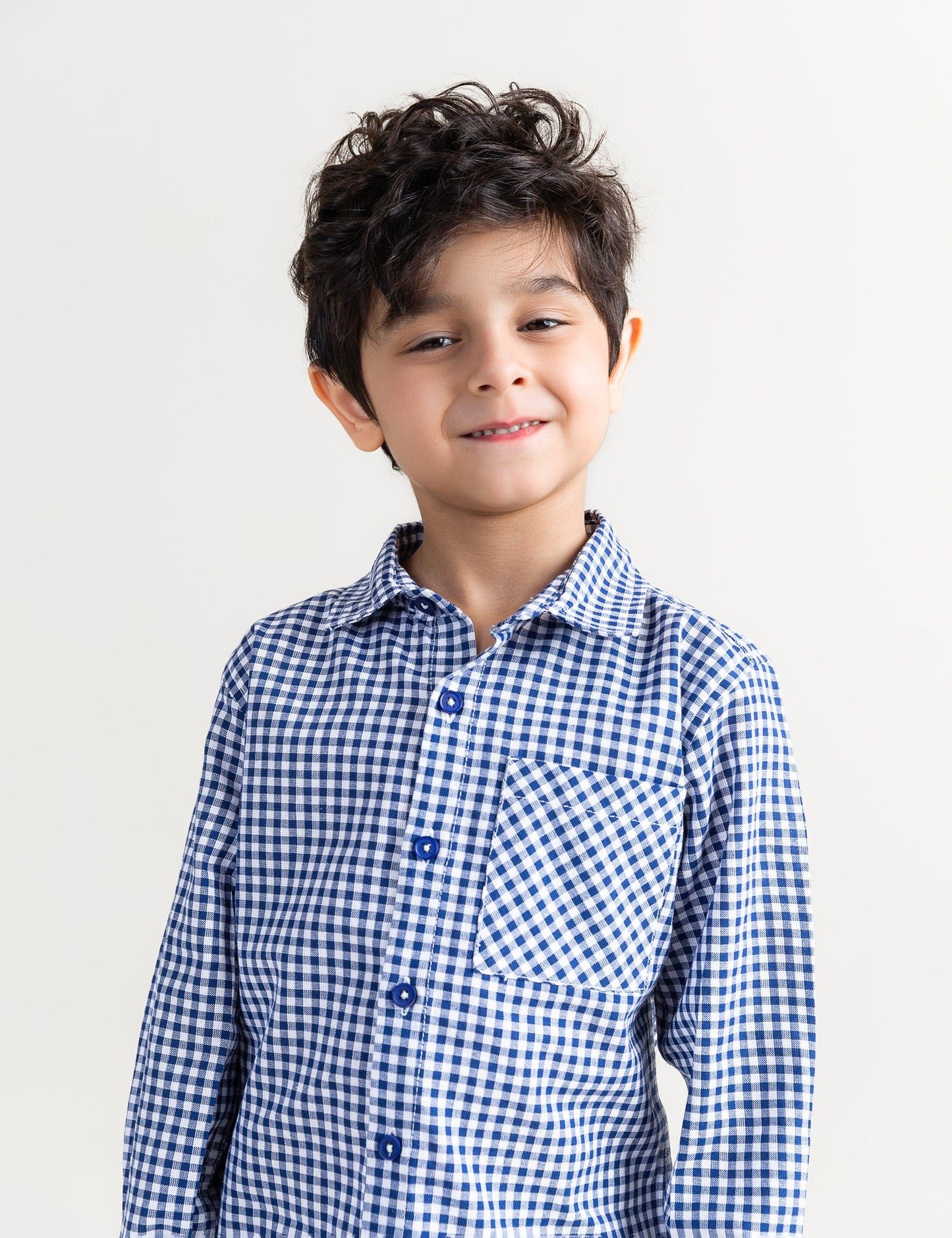 STYLISED BUTTON DOWN CHECKERED SHIRT
