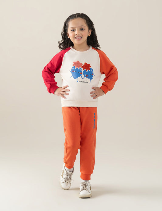 2 PIECE BEST FRIENDS PRINTED SUIT