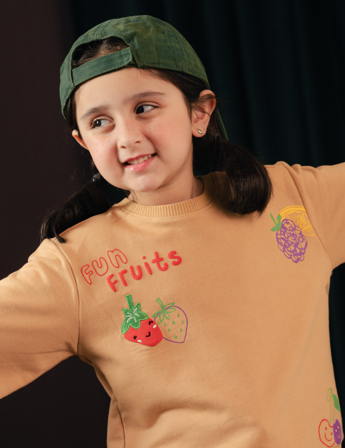 2 PIECE FUN FRUITS GRAPHIC SUIT