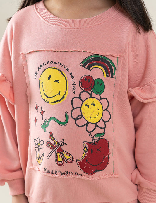 SMILEY WORLD PRINTED SWEATSHIRT