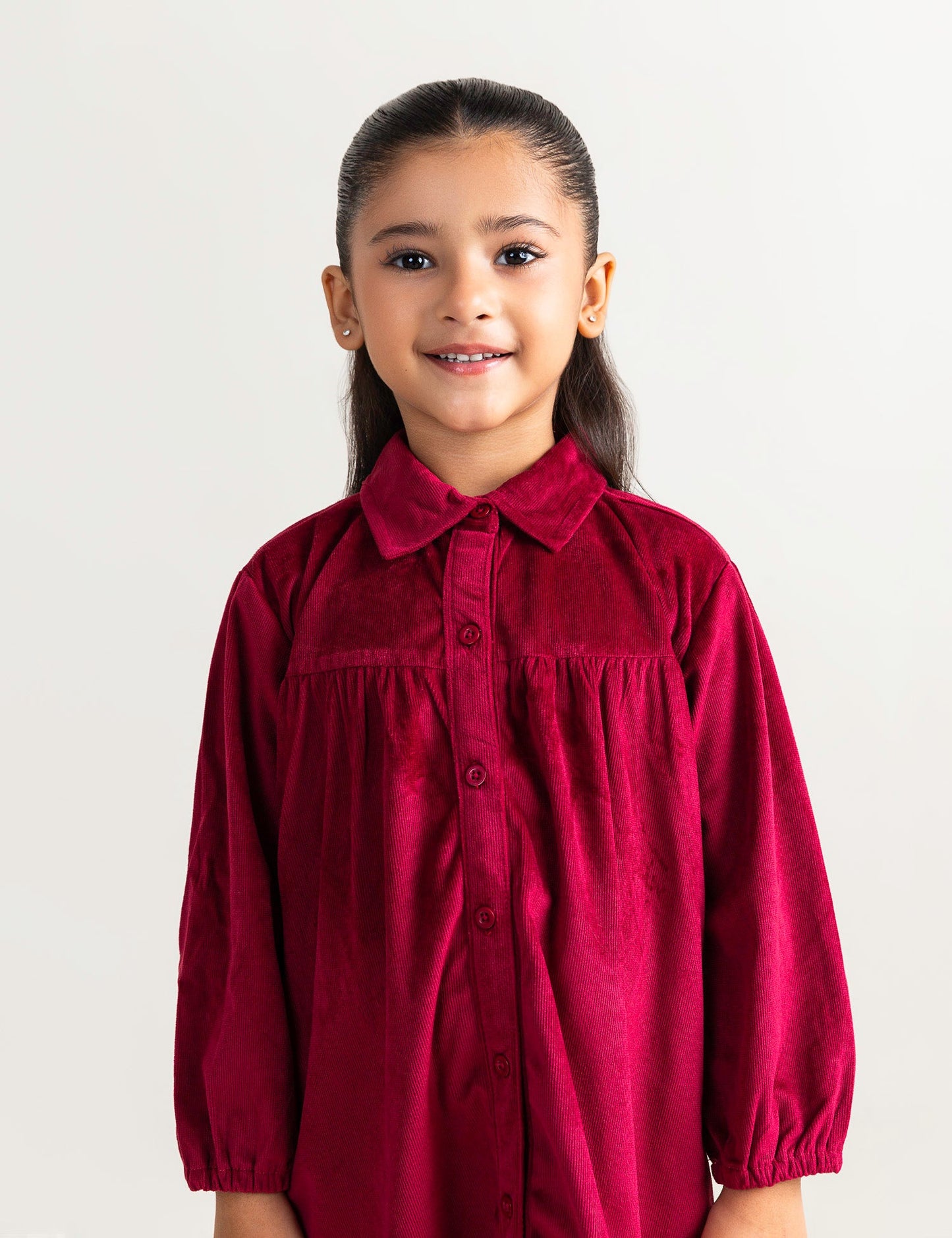 BUTTON DOWN VELVET DRESS