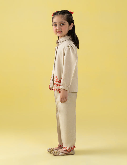 2 PIECE FLORAL EMBROIDERED SUIT